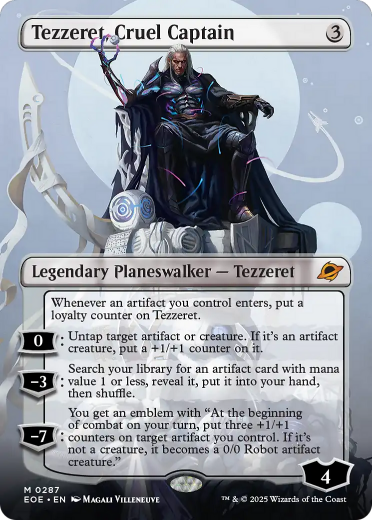 {@@ EOE R} Tezzeret, Cruel Captain (Borderless) [Edge of Eternities][EOE 287]