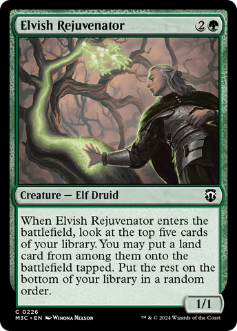 {C} Elvish Rejuvenator (Ripple Foil) [Modern Horizons 3 Commander][RPF M3C 226]