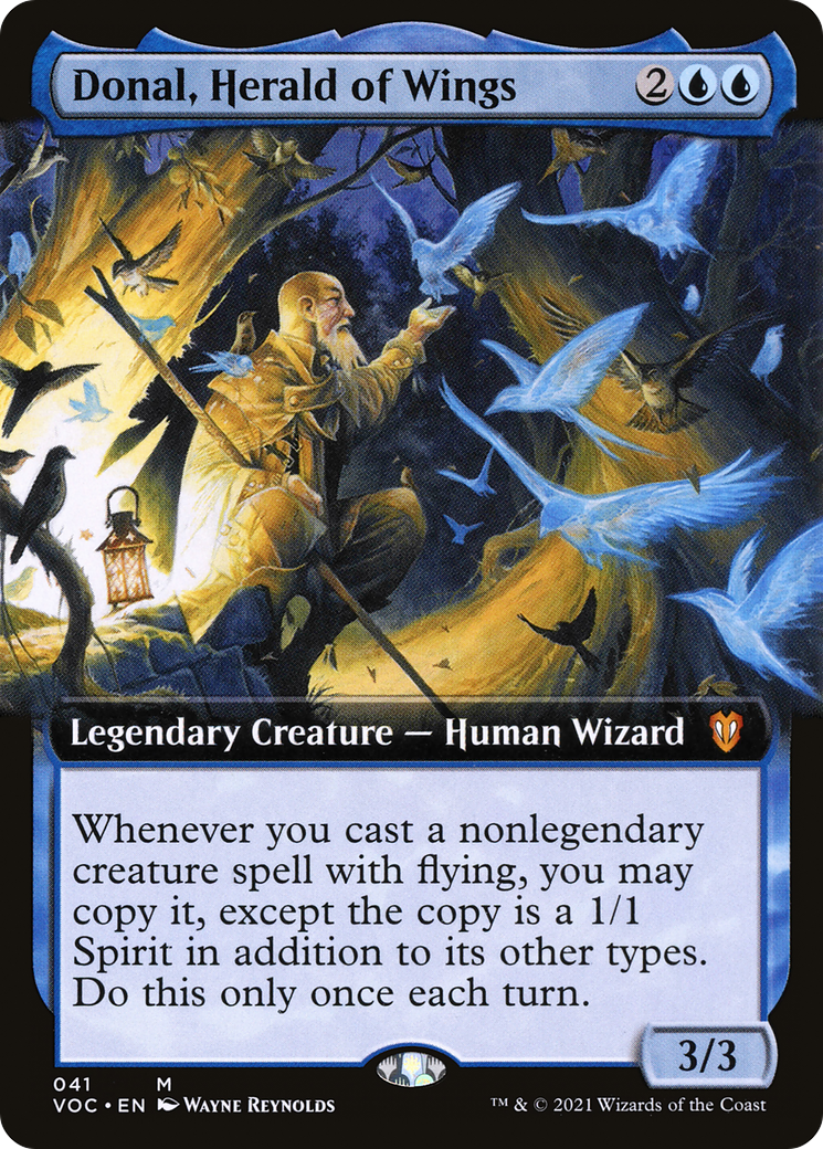 {R} Donal, Herald of Wings (Extended Art) [Innistrad: Crimson Vow Commander][VOC 041]