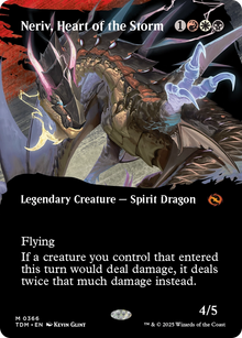 {@R} Neriv, Heart of the Storm (Borderless) [Tarkir: Dragonstorm][TDM 366]