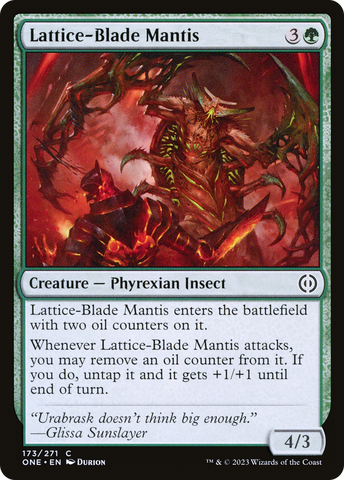 {C} Lattice-Blade Mantis [Phyrexia: All Will Be One][ONE 173]