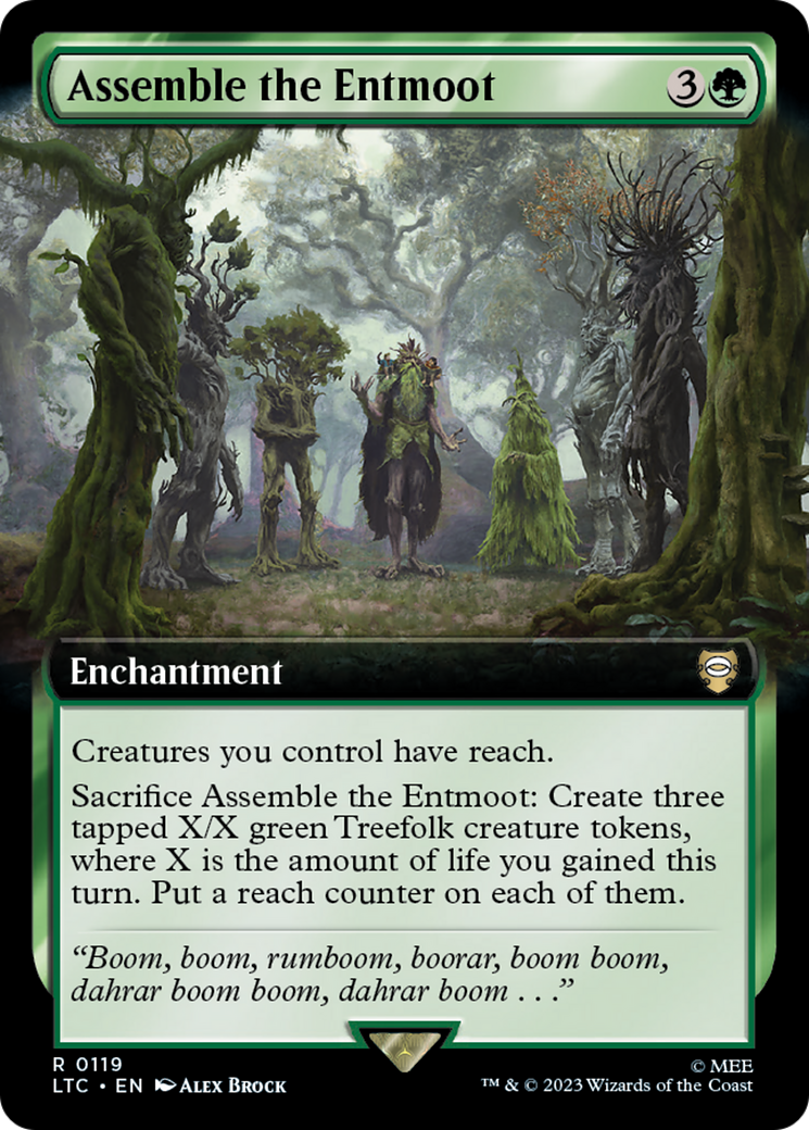 {R} Assemble the Entmoot (Extended Art) [LTC 119] : (Extended Art) Foil