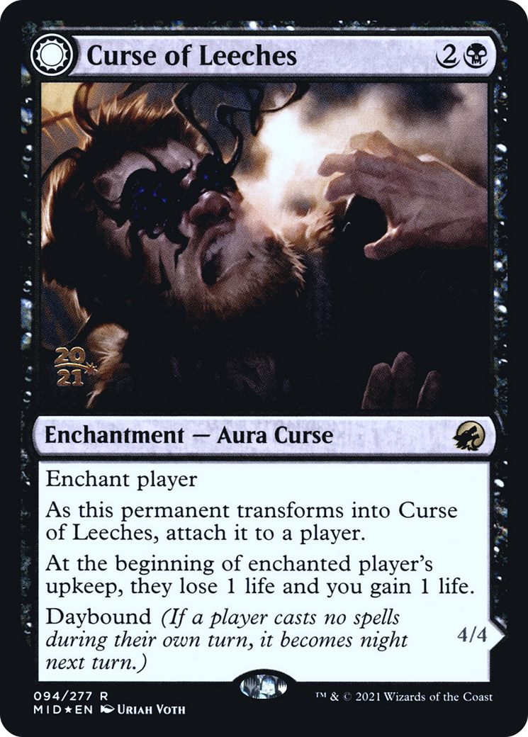 {R} Curse of Leeches // Leeching Lurker [Innistrad: Midnight Hunt Prerelease Promos][PR MID 094]