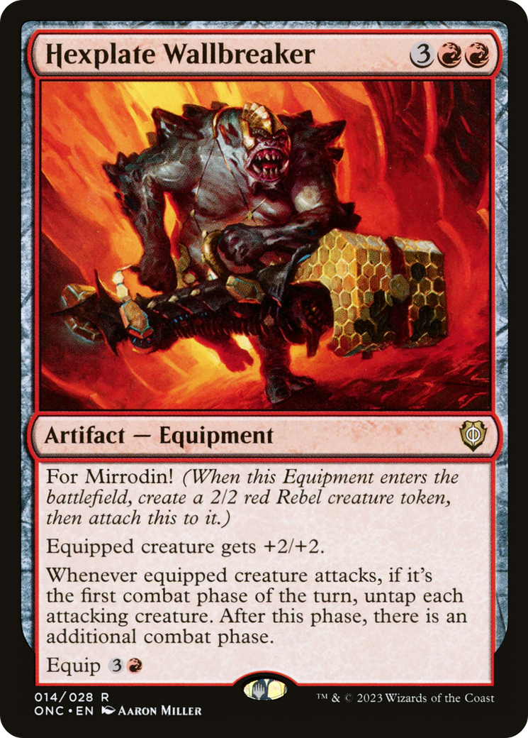 {R} Hexplate Wallbreaker [Phyrexia: All Will Be One Commander][ONC 014]