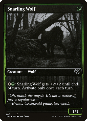 {C} Snarling Wolf (486) [Innistrad: Double Feature][DBL 486]