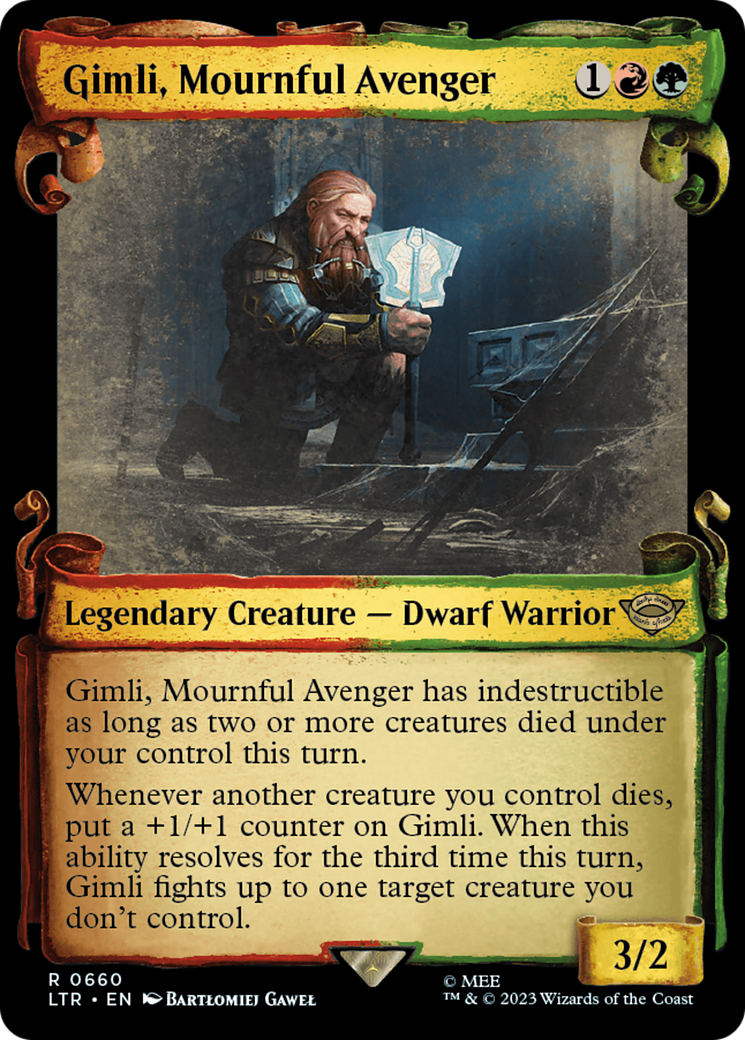 {R} Gimli, Mournful Avenger [The Lord of the Rings: Tales of Middle-Earth Showcase Scrolls][LTR 660]