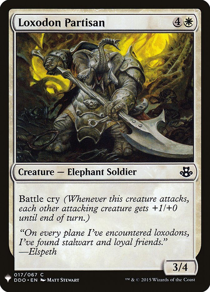 {C} Loxodon Partisan [Mystery Booster][MB1 DDO 017]