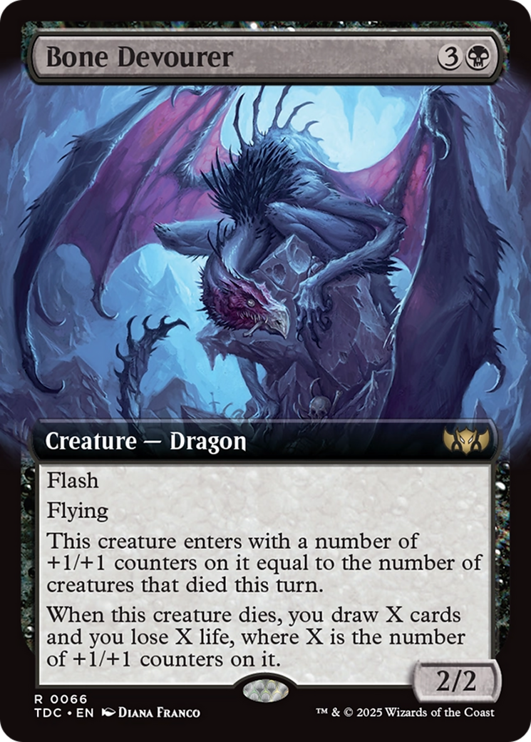 {R} Bone Devourer (Extended Art) [Tarkir: Dragonstorm Commander][TDC 066]
