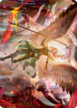 {A} Sigarda's Summons Art Card (Gold-Stamped Signature) [Innistrad: Crimson Vow Art Series][GS AVOW 017]