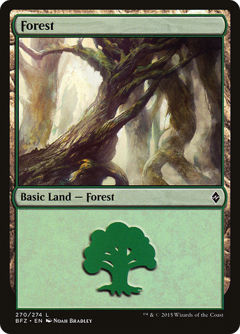 {B}[BFZ 270] Forest (270a) [Battle for Zendikar]