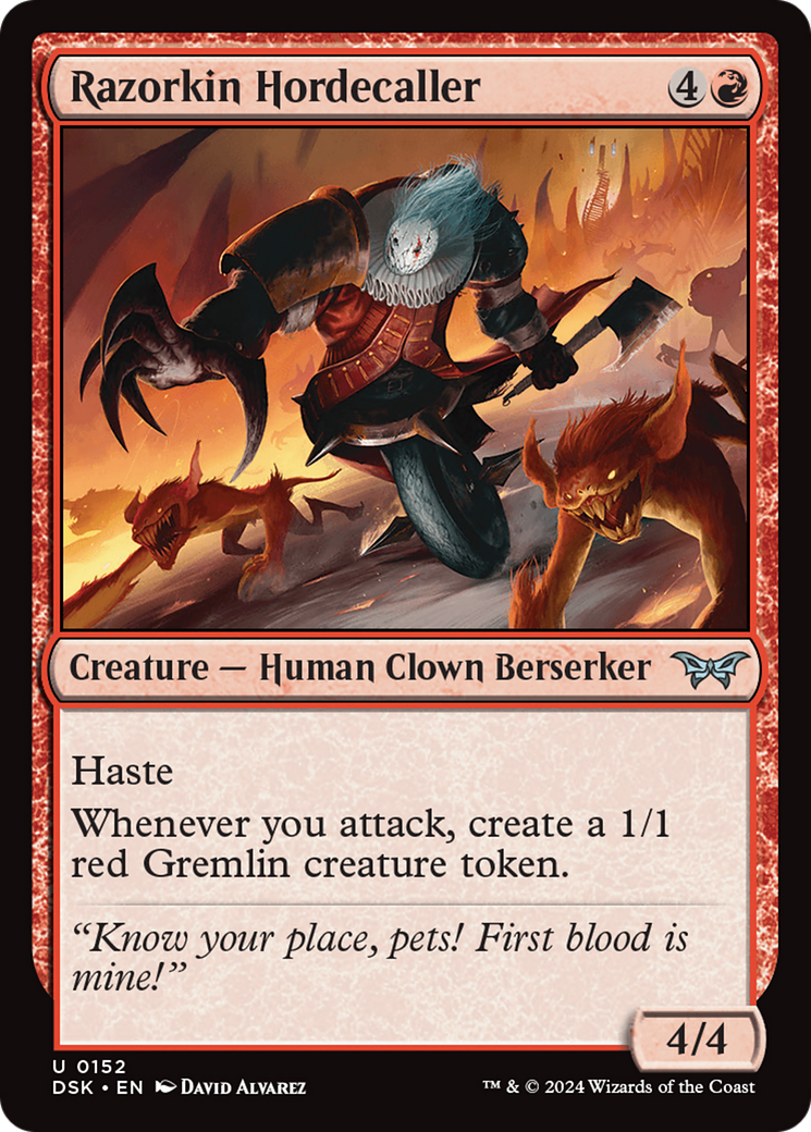 {@C} Razorkin Hordecaller [Duskmourn: House of Horror][DSK 152]