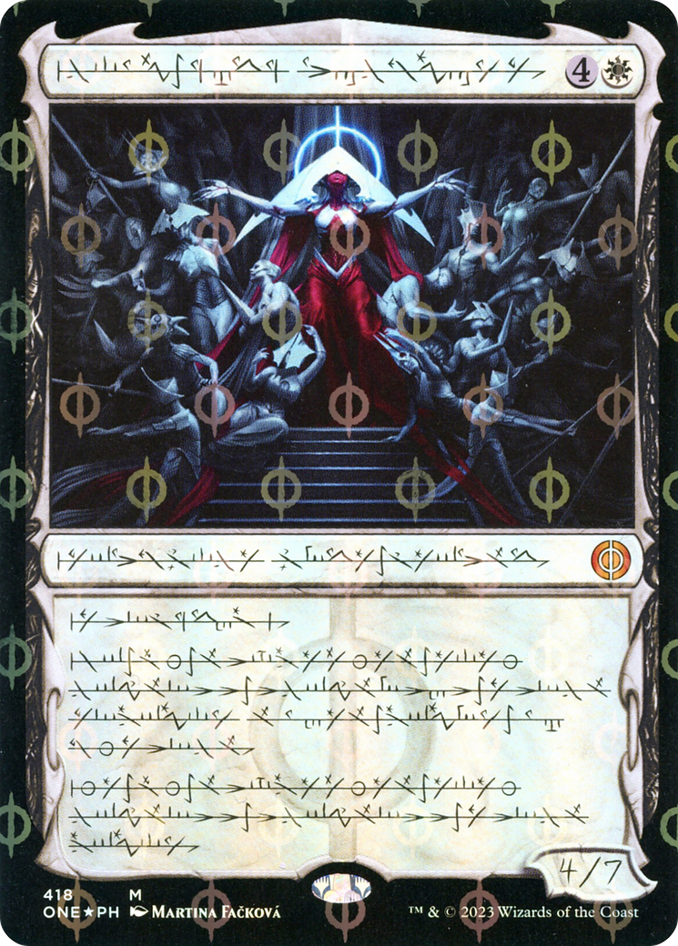 {R} Elesh Norn, Mother of Machines (Phyrexianized Step-and-Compleat Foil) [Phyrexia: All Will Be One][PSC ONE 418]