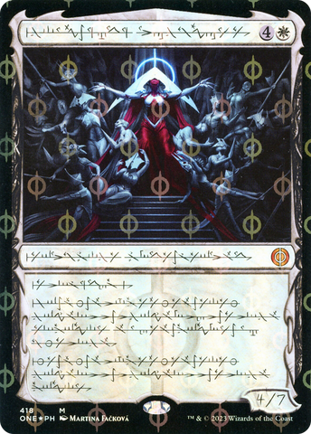 {R} Elesh Norn, Mother of Machines (Phyrexianized Step-and-Compleat Foil) [Phyrexia: All Will Be One][PSC ONE 418]