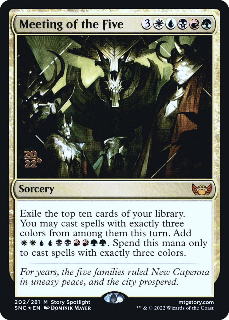{R} Meeting of the Five [Streets of New Capenna Prerelease Promos][PR SNC 202]