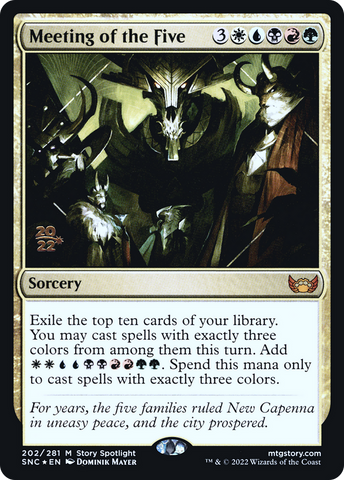 {R} Meeting of the Five [Streets of New Capenna Prerelease Promos][PR SNC 202]