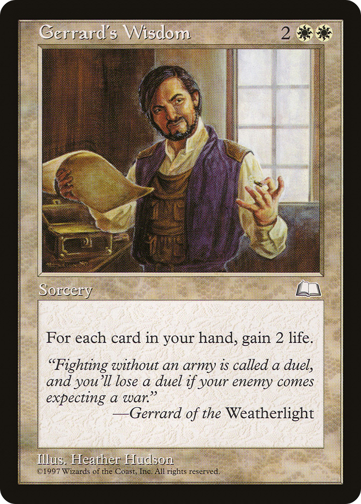 {C} Gerrard's Wisdom [Weatherlight][WTH 015]