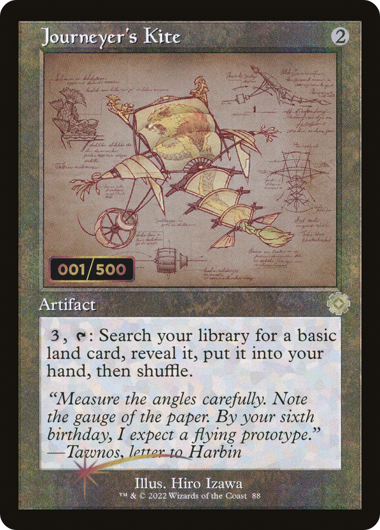 {R} Journeyer's Kite (Schematic) (Serial Numbered) [The Brothers' War Retro Artifacts][BRR 088]