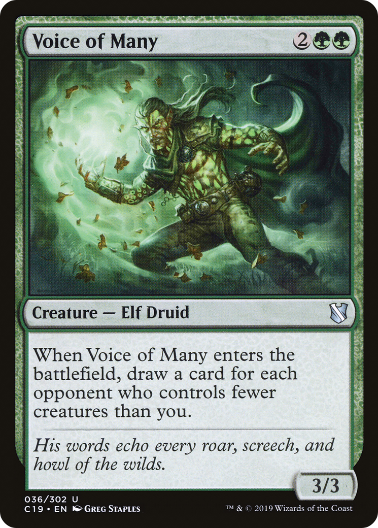 {C} Voice of Many [Commander 2019][C19 036]