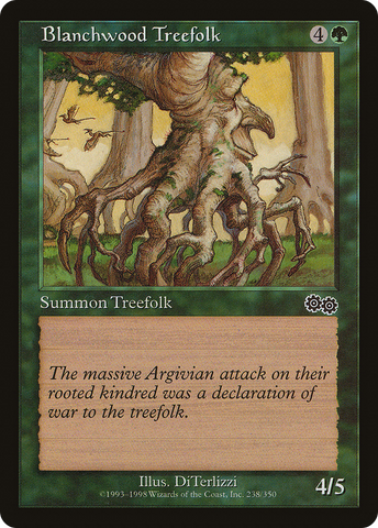 {C} Blanchwood Treefolk [Urza's Saga][USG 238]