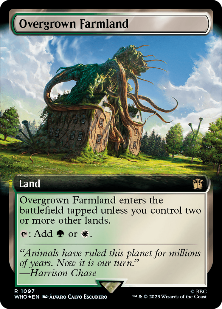 {R} Overgrown Farmland (Extended Art) (Surge Foil) [Doctor Who][WHO 1097]