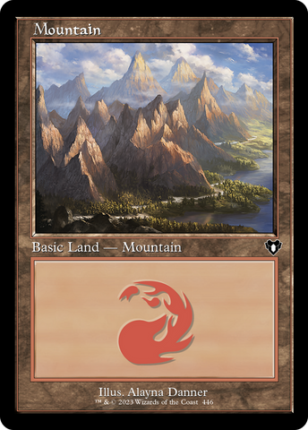 {B} Mountain (446) (Retro) [Commander Masters][CMM 446]