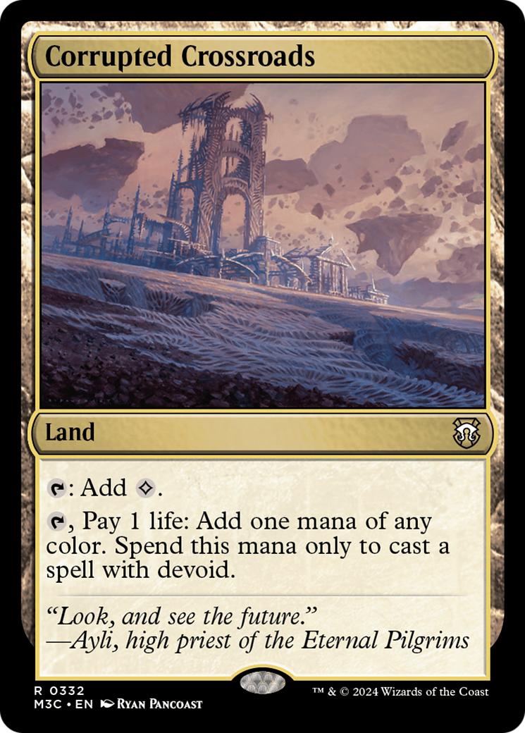 {R} Corrupted Crossroads (Ripple Foil) [Modern Horizons 3 Commander][RPF M3C 332]
