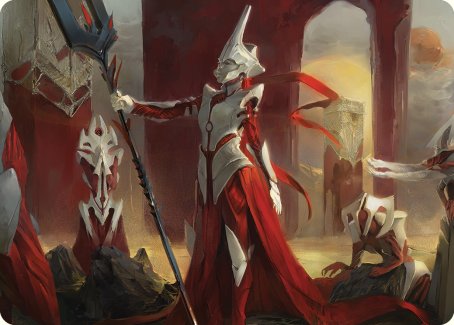{A} Porcelain Zealot Art Card [Phyrexia: All Will Be One Art Series][AONE 008]