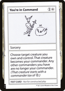 {R} You're in Command (2021 Edition) [Mystery Booster Playtest Cards][CMB1 015]
