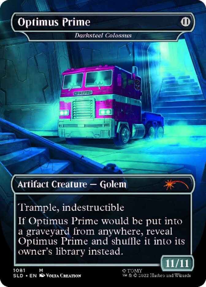 {R} Darksteel Colossus - Optimus Prime (Borderless) [Secret Lair Drop Series][SLD 1081]