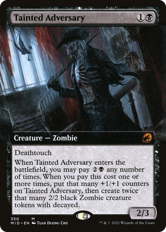{R} Tainted Adversary (Extended Art) [Innistrad: Midnight Hunt][MID 350]