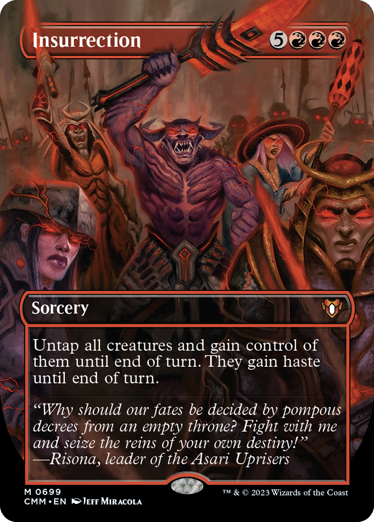 {R} Insurrection (Borderless Alternate Art) [Commander Masters][CMM 699]