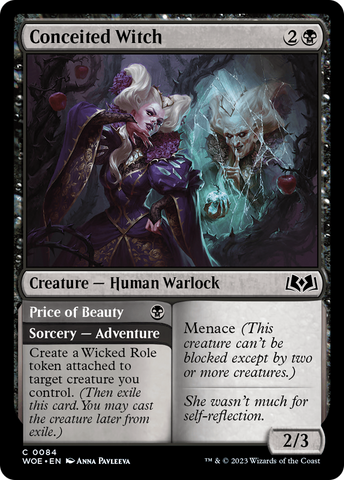 {@C} Conceited Witch // Price of Beauty [Wilds of Eldraine][WOE 084]