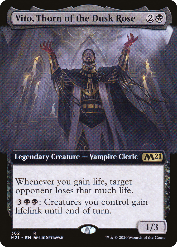 {R} Vito, Thorn of the Dusk Rose (Extended Art) [Core Set 2021][M21 362]