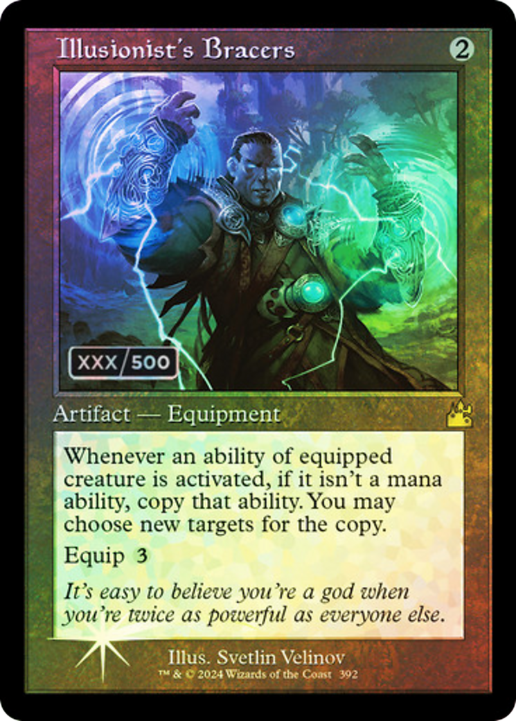 {R} Illusionist's Bracers (Retro) (Serialized) [Ravnica Remastered][SR RVR 392]