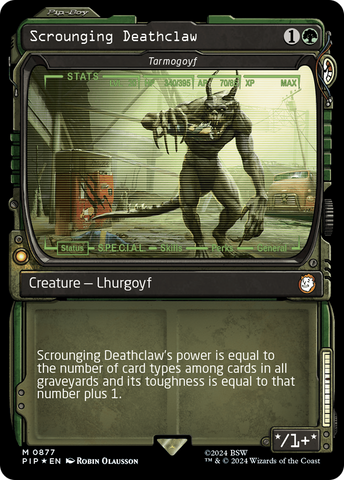 {R} Scrounging Deathclaw - Tarmogoyf (Showcase) (Surge Foil) [Fallout][PIP 877]