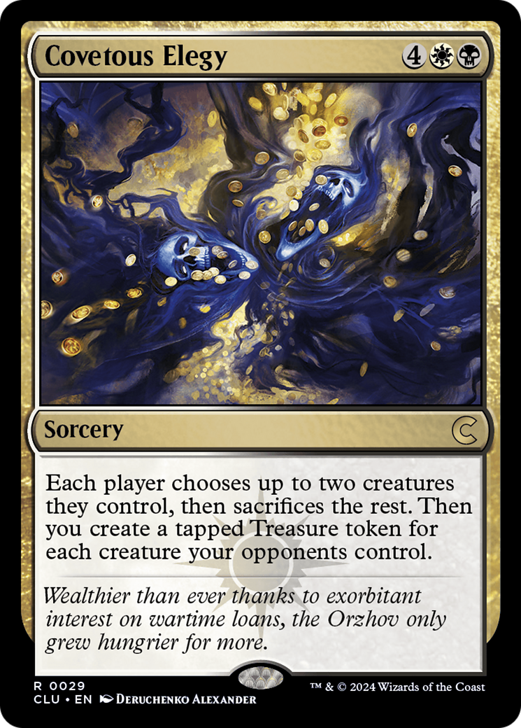 {R} Covetous Elegy [Ravnica: Clue Edition][CLU 029]