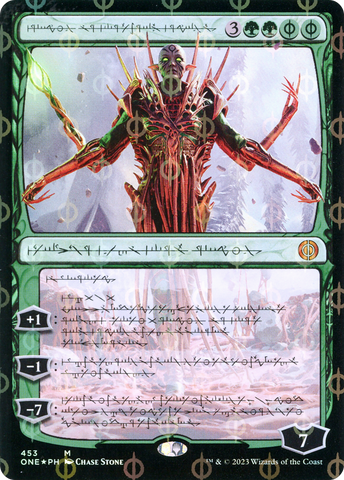 {R} Nissa, Ascended Animist (Phyrexianized Step-and-Compleat Foil) [Phyrexia: All Will Be One][ONE 453]