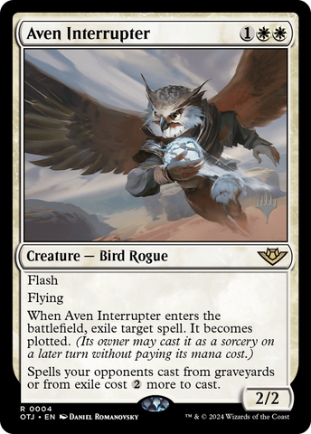 {@R} Aven Interrupter (Promo Pack) [Outlaws of Thunder Junction Promos][PP OTJ 004]