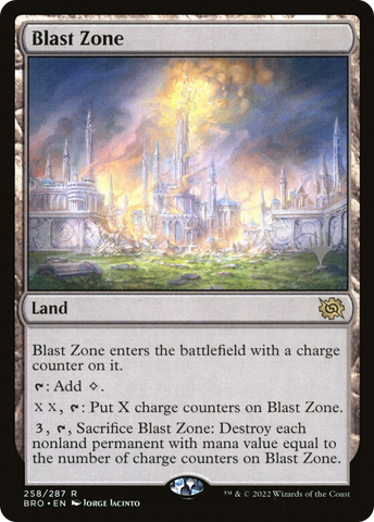 {R} Blast Zone (Promo Pack) [The Brothers' War Promos][PP BRO 258]