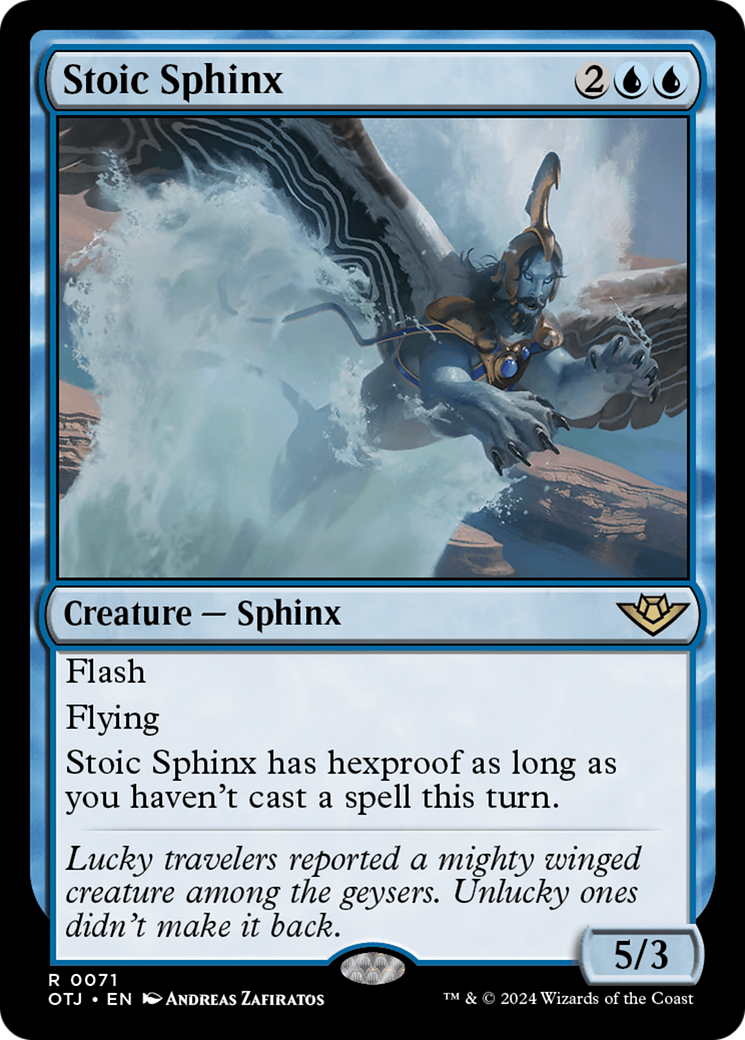 {@R} Stoic Sphinx [Outlaws of Thunder Junction][OTJ 071]