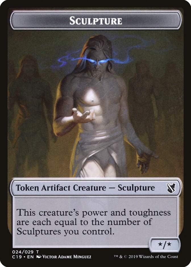 {T} Bird (002) // Sculpture Double-sided Token [Commander 2019 Tokens][TC19 010]