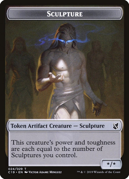 {T} Bird (002) // Sculpture Double-sided Token [Commander 2019 Tokens][TC19 010]