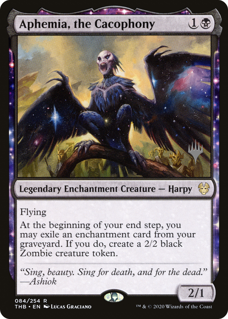 {R} Aphemia, the Cacophony (Promo Pack) [Theros Beyond Death Promos][PP THB 084]