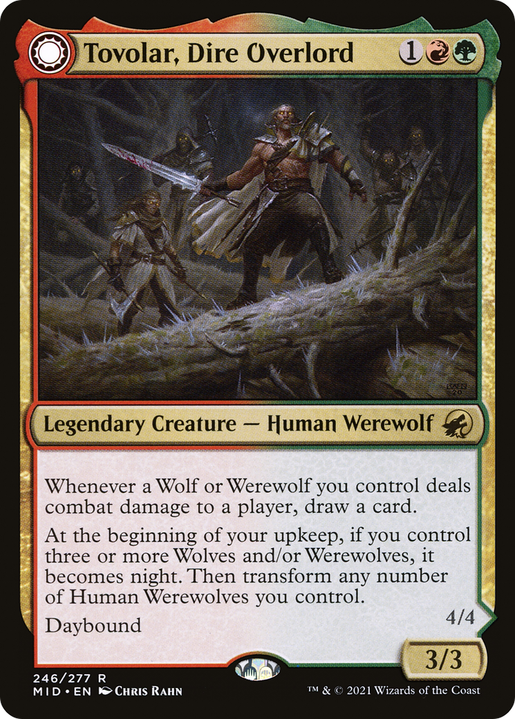 {R} Tovolar, Dire Overlord // Tovolar, the Midnight Scourge [Innistrad: Midnight Hunt][MID 246]