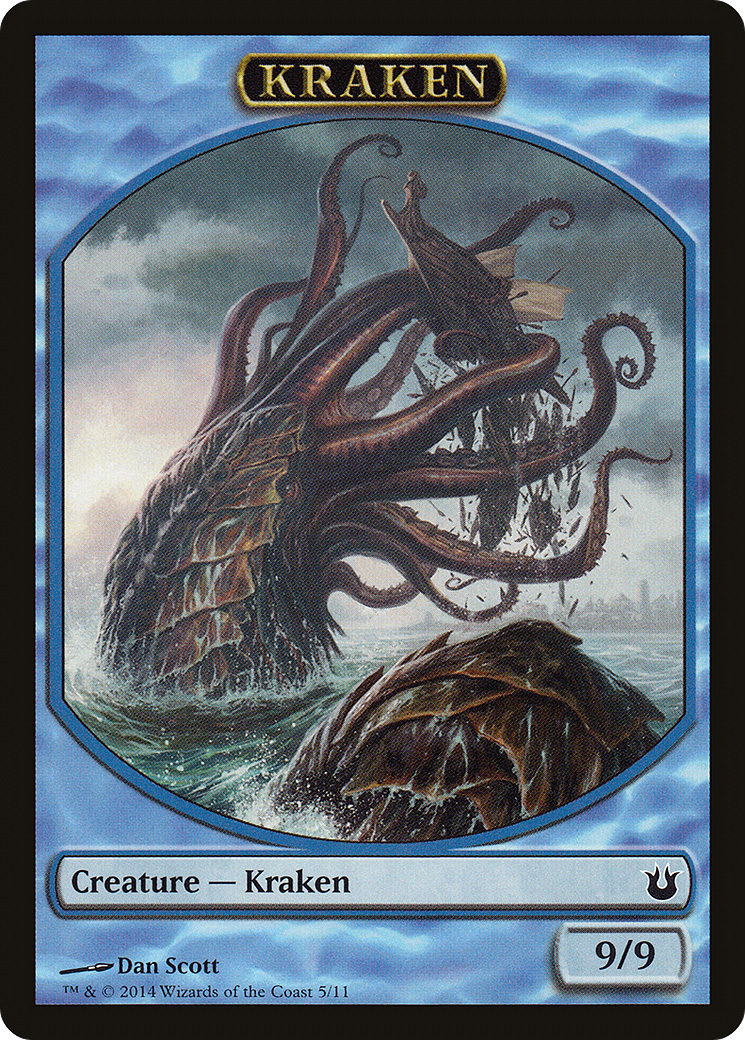 {T} Kraken Token [Born of the Gods Tokens][TBNG 005]