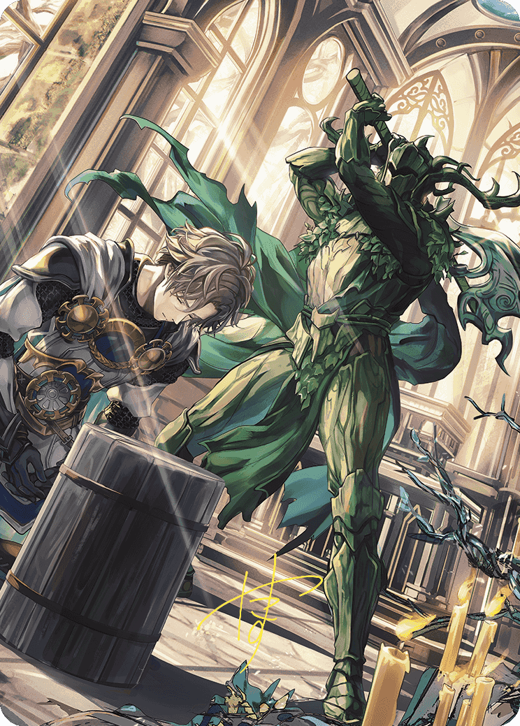 {A} Karmic Justice Anime Art Card (Gold-Stamped Signature) [Wilds of Eldraine Art Series][GS AWOE 077]