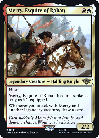 {R} Merry, Esquire of Rohan [The Lord of the Rings: Tales of Middle-Earth Prerelease Promos][PR LTR 215]