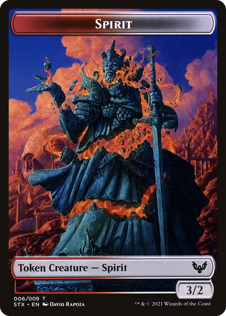{T} Spirit Token [Strixhaven: School of Mages Tokens][TSTX 006]