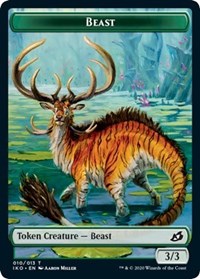 {T} Beast // Human Soldier (003) Double-sided Token [Ikoria: Lair of Behemoths Tokens][TIKO 010]