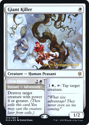 {R} Giant Killer // Chop Down [Throne of Eldraine Prerelease Promos][PR ELD 014]